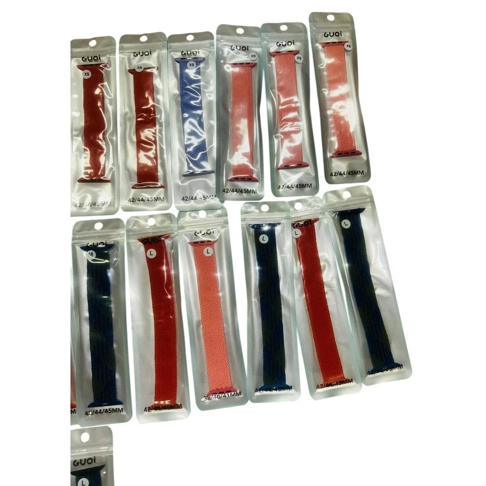 GUOI Nylon Sport Loop Watch Band for Apple‎ Watch 42 44 45mm Multiple Colors